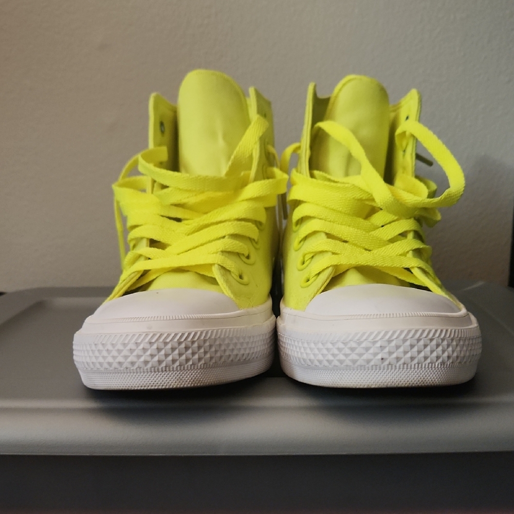 Converse Bright Yellow High-Top Sneakers